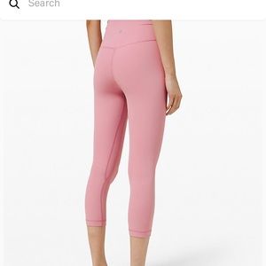 Lululemon Align Hr crop 21”, cross waist. Size 4